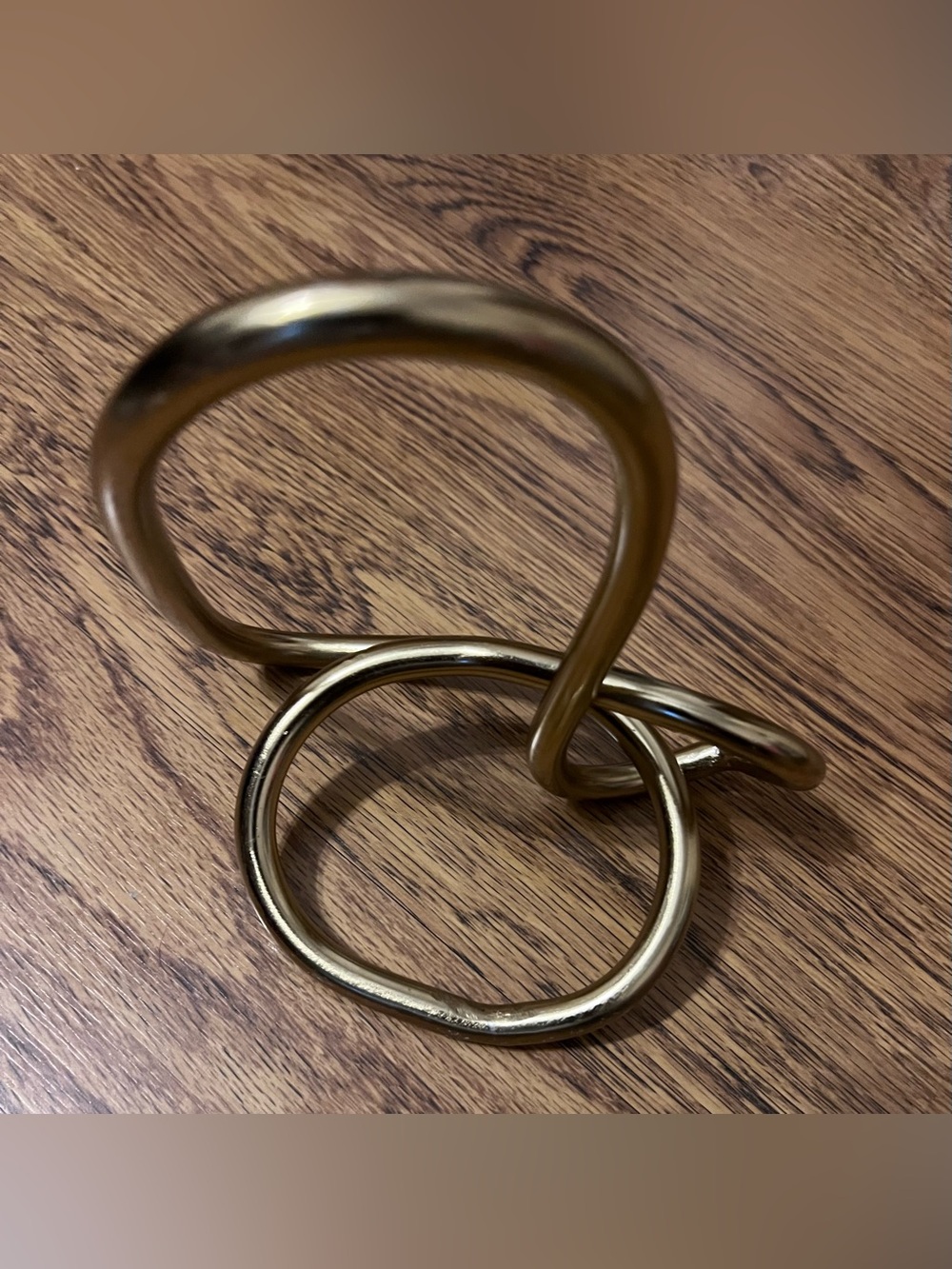 Brass Tone Abstract Loop Sculpture Home Accents anthropologie mid century chic